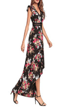 Load image into Gallery viewer, Floral Print Backless Maxi Dress