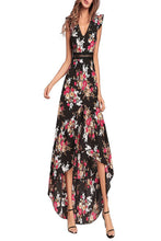 Load image into Gallery viewer, Floral Print Backless Maxi Dress