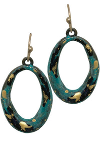 Oval Splash Earrings