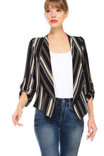 Load image into Gallery viewer, Striped Black Blazer