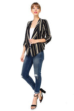 Load image into Gallery viewer, Striped Black Blazer