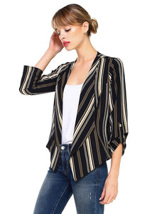 Striped Black Blazer