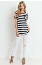 Load image into Gallery viewer, Floral Striped Top