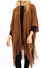 Load image into Gallery viewer, Brown Cardigan Style Shawl