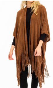 Brown Cardigan Style Shawl