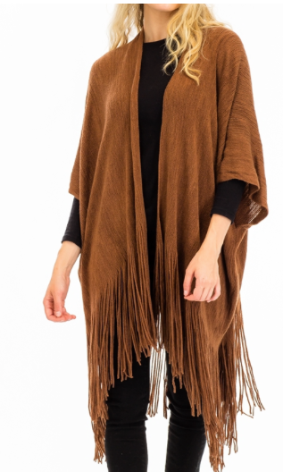 Brown Cardigan Style Shawl