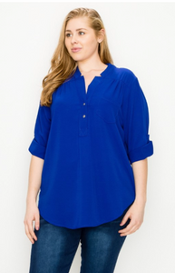 Plus Size Solid Henly Top