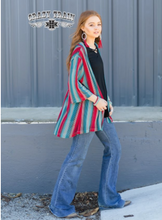 Load image into Gallery viewer, Red and Turquoise Kimono
