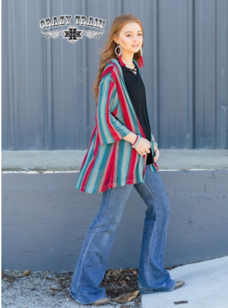 Red and Turquoise Kimono