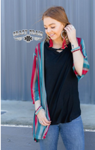 Load image into Gallery viewer, Red and Turquoise Kimono
