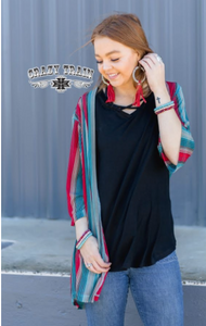 Red and Turquoise Kimono